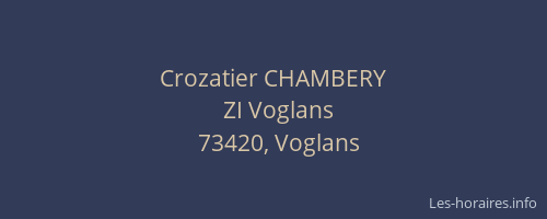 Crozatier CHAMBERY