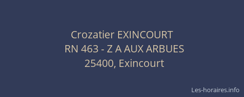 Crozatier EXINCOURT