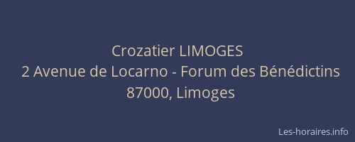 Crozatier LIMOGES