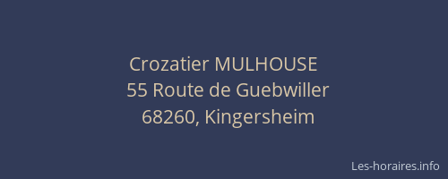 Crozatier MULHOUSE