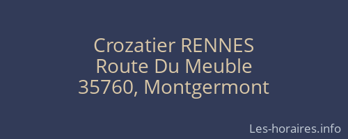 Crozatier RENNES