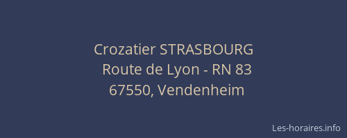 Crozatier STRASBOURG