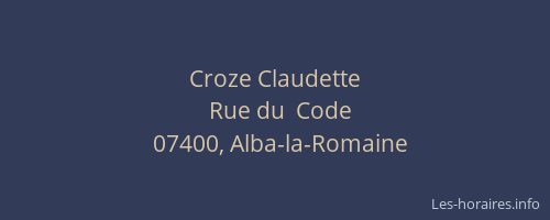 Croze Claudette