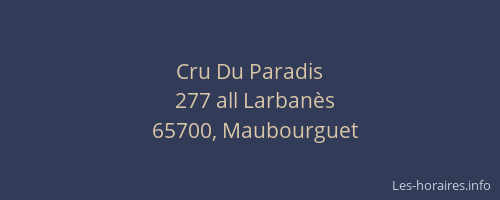 Cru Du Paradis