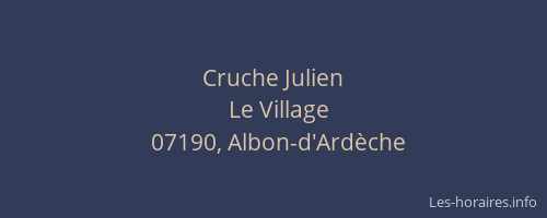 Cruche Julien