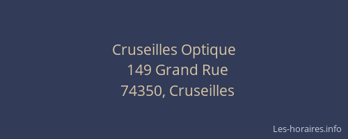 Cruseilles Optique