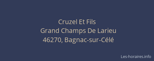 Cruzel Et Fils