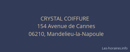 CRYSTAL COIFFURE