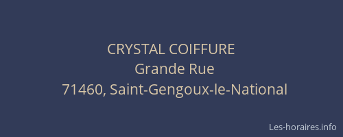 CRYSTAL COIFFURE