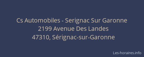 Cs Automobiles - Serignac Sur Garonne