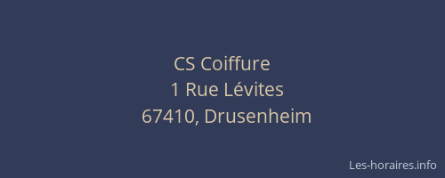 CS Coiffure
