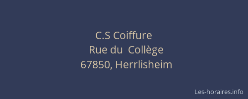 C.S Coiffure