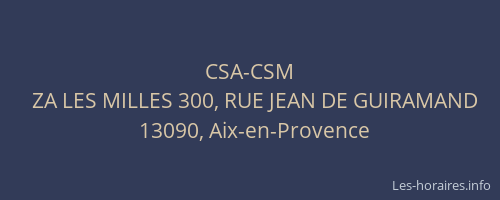 CSA-CSM