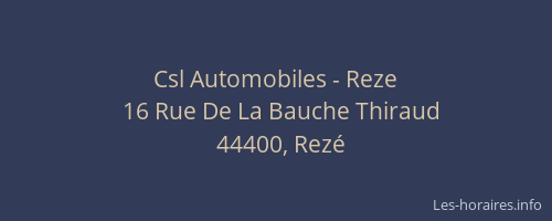 Csl Automobiles - Reze