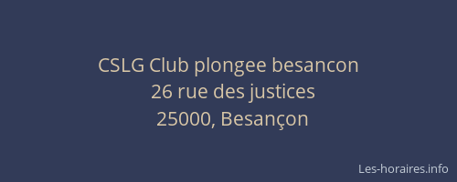 CSLG Club plongee besancon