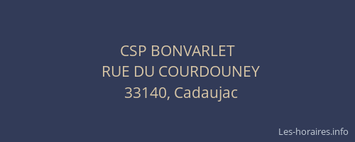 CSP BONVARLET