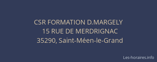 CSR FORMATION D.MARGELY