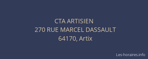 CTA ARTISIEN