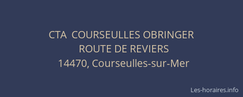 CTA  COURSEULLES OBRINGER