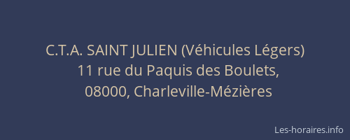 C.T.A. SAINT JULIEN (Véhicules Légers)