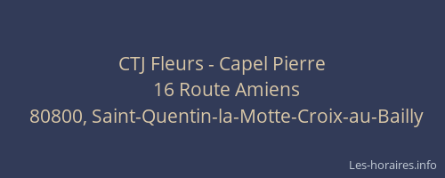 CTJ Fleurs - Capel Pierre