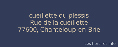 cueillette du plessis