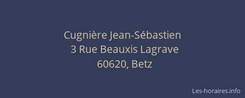 Cugnière Jean-Sébastien