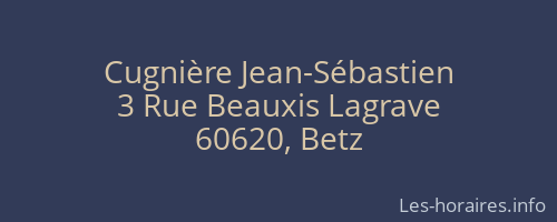 Cugnière Jean-Sébastien