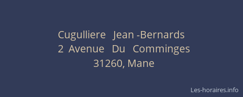 Cugulliere   Jean -Bernards