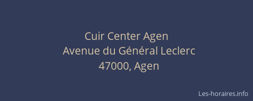 Cuir Center Agen