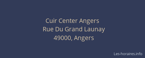 Cuir Center Angers