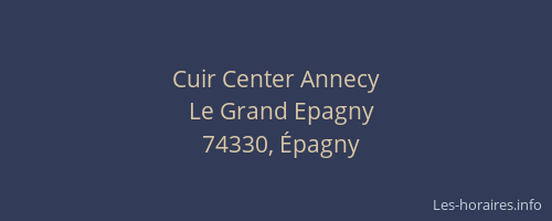 Cuir Center Annecy