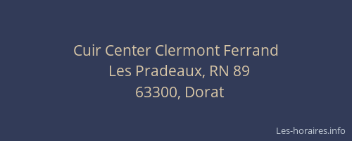 Cuir Center Clermont Ferrand