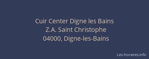 Cuir Center Digne les Bains