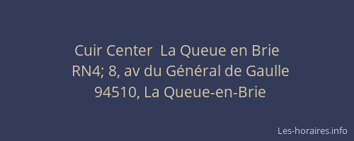 Cuir Center  La Queue en Brie