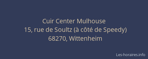 Cuir Center Mulhouse