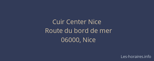 Cuir Center Nice