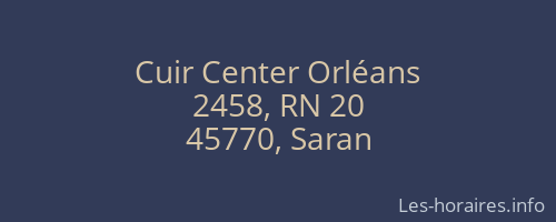 Cuir Center Orléans