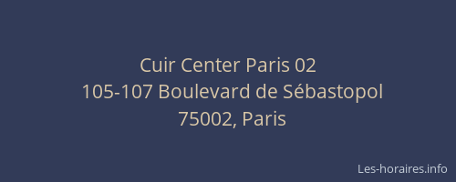 Cuir Center Paris 02