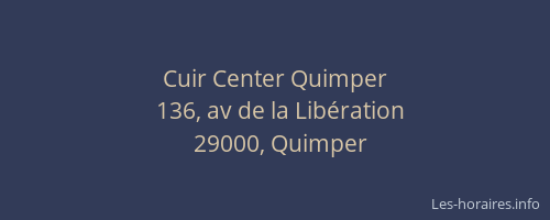 Cuir Center Quimper