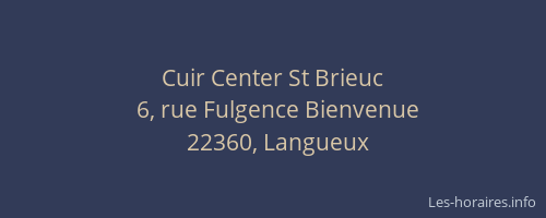 Cuir Center St Brieuc