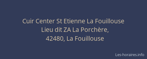 Cuir Center St Etienne La Fouillouse