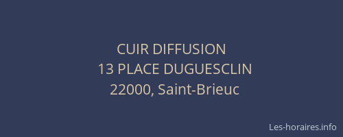 CUIR DIFFUSION