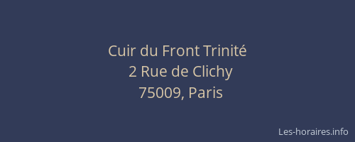 Cuir du Front Trinité