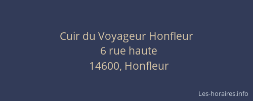 Cuir du Voyageur Honfleur