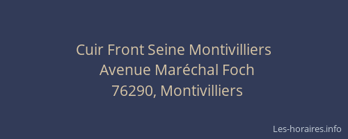 Cuir Front Seine Montivilliers