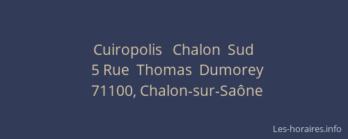 Cuiropolis   Chalon  Sud