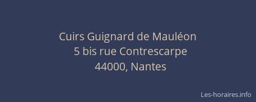 Cuirs Guignard de Mauléon