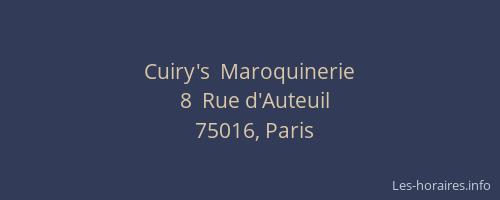 Cuiry's  Maroquinerie