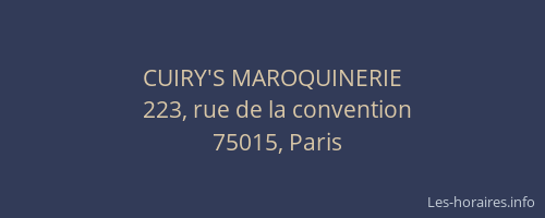 CUIRY'S MAROQUINERIE